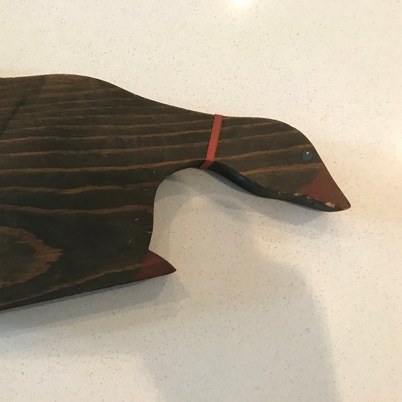 Vintage Shabby Chic Wooden Goose - Picture 3 of 5